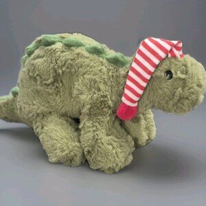 Manhattan Toy Co Stegosaurus Dinosaur Plush Stuffed Toy 11" Striped Stocking Cap